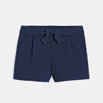 شورت منقط، أزرق داكن، بناتي